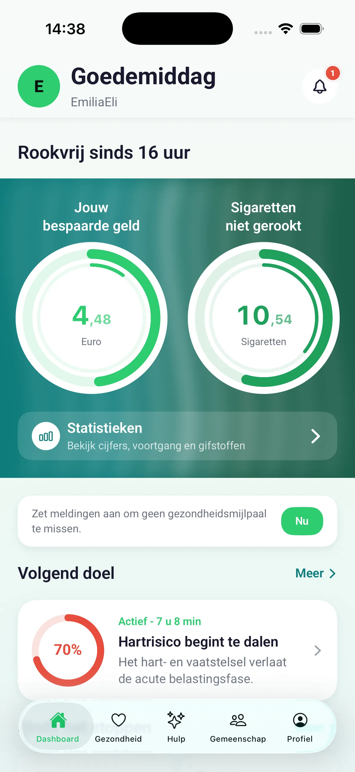 Teller voor bespaard geld